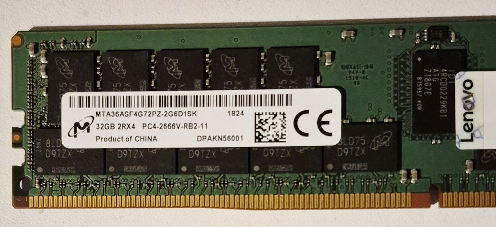 32GB RAM DDR4 2666MHz server ECC Micron