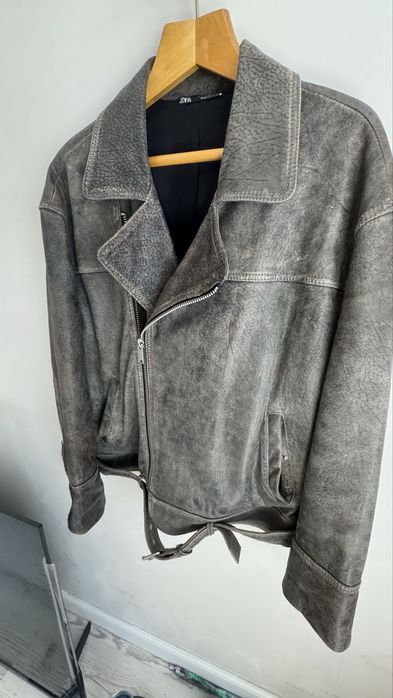Кожаная куртка Zara M