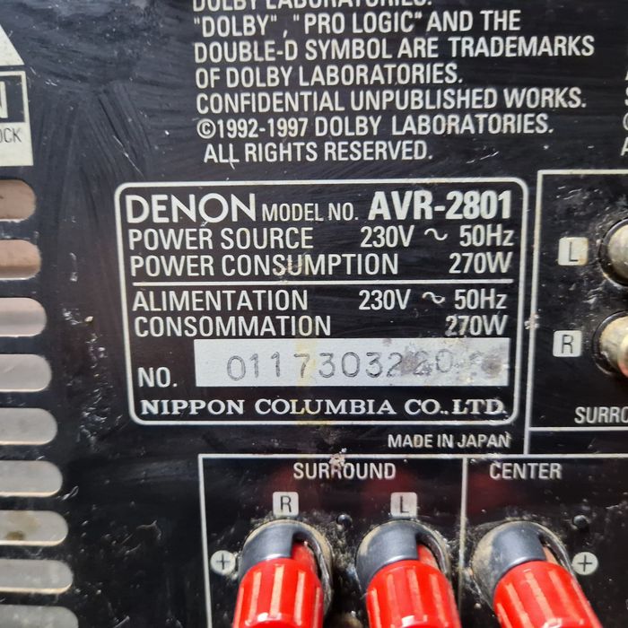 Denon avr 2801 amplif