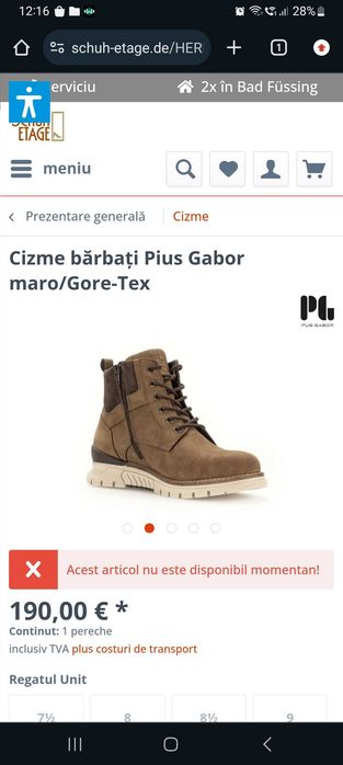 Ghete din piele noi pius Gabor cumpărate din Germania
