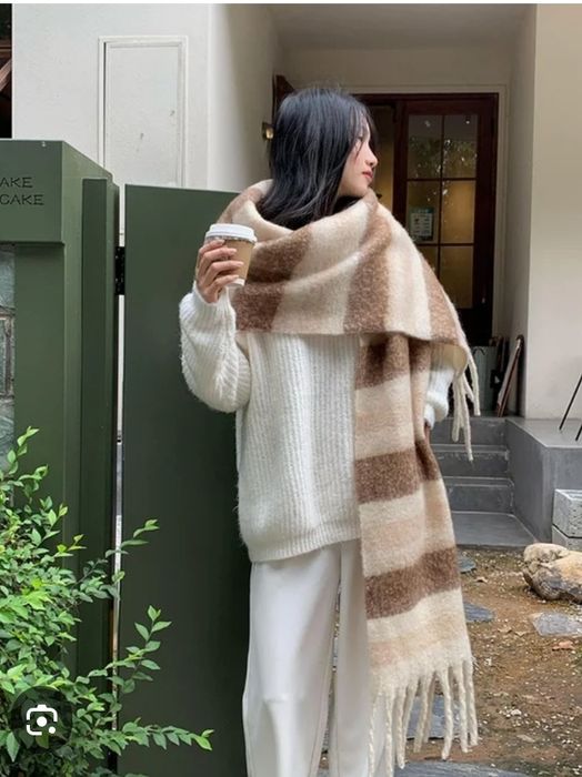 длинный трендовый шарф