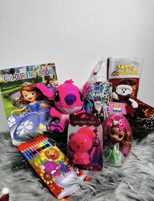 Ursulet stitch + trandafir criogenat/boo bascket/cadou/set copii/dama