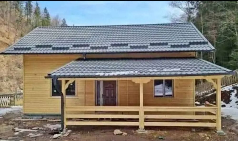 Vând case modulare din lemn masiv cabane tip A