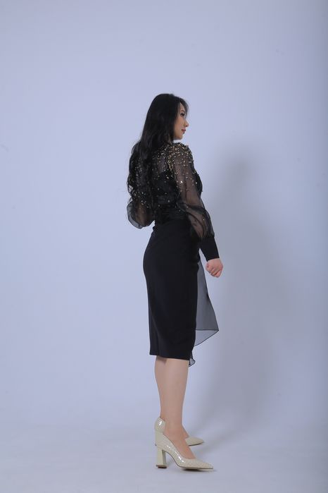 вечернее платье с камнями