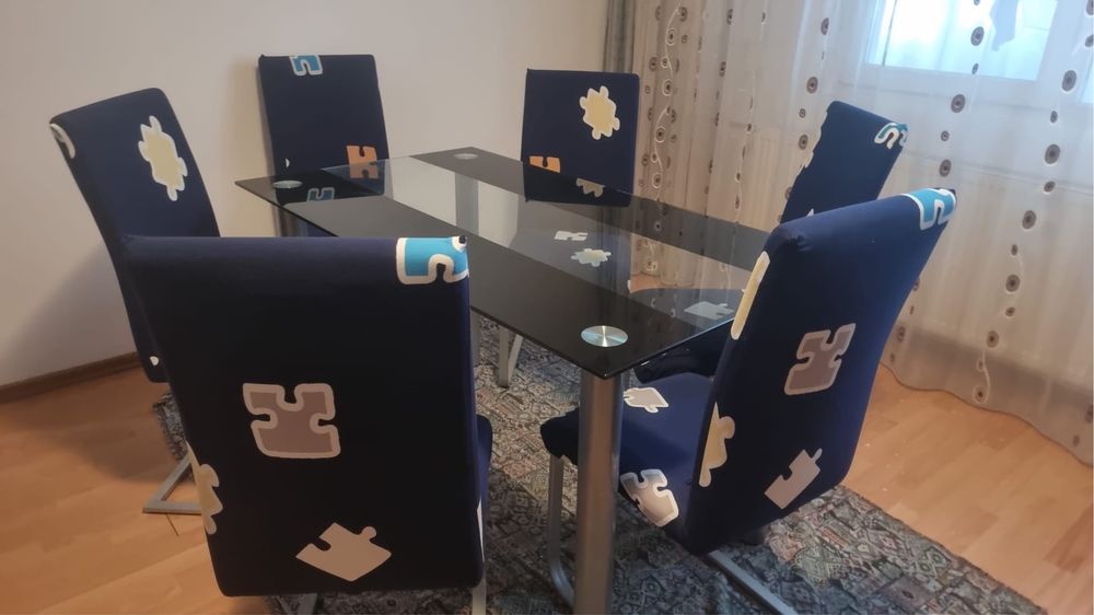 Masa de sticla si scaune
