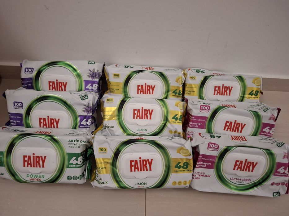 Servetele umede fairy cu oțet și bicarbonat