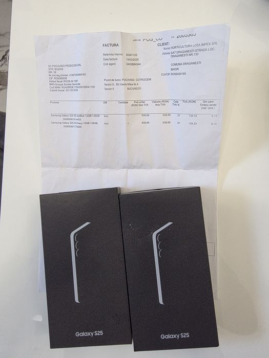 Samsung S25 Navy Icyblue BlueBlack 128Gb Sigilate Factura 2ANI GARANTI