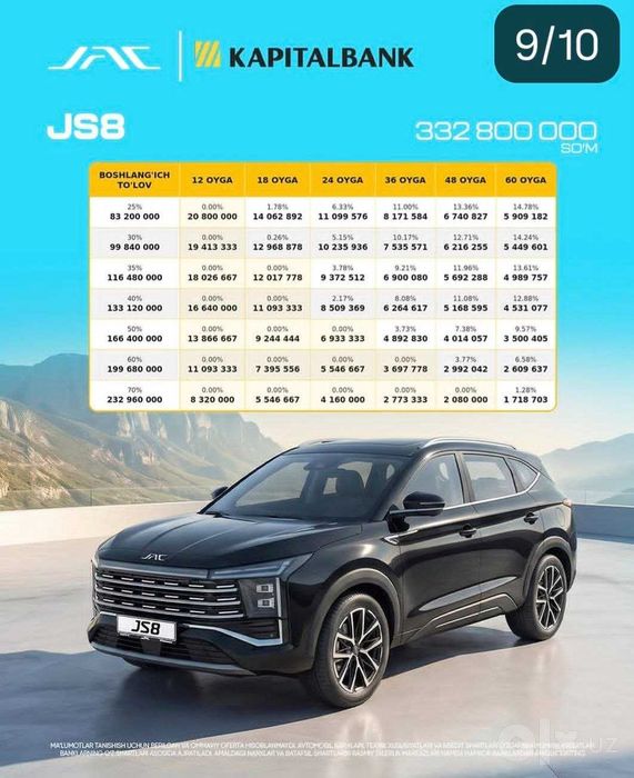 JAC JS8 modeli 2026