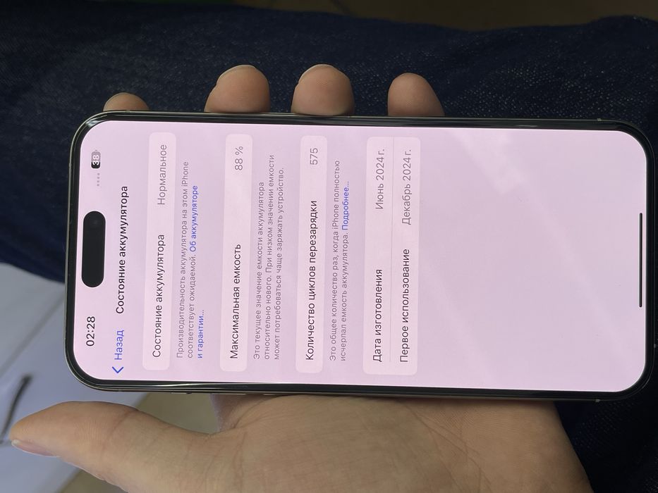 Айфон 15 про Макс. 256.  88%акб. Без ремонта