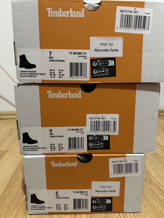Ghete Timberland 6 Inch Premium - 37, 37.5, 38