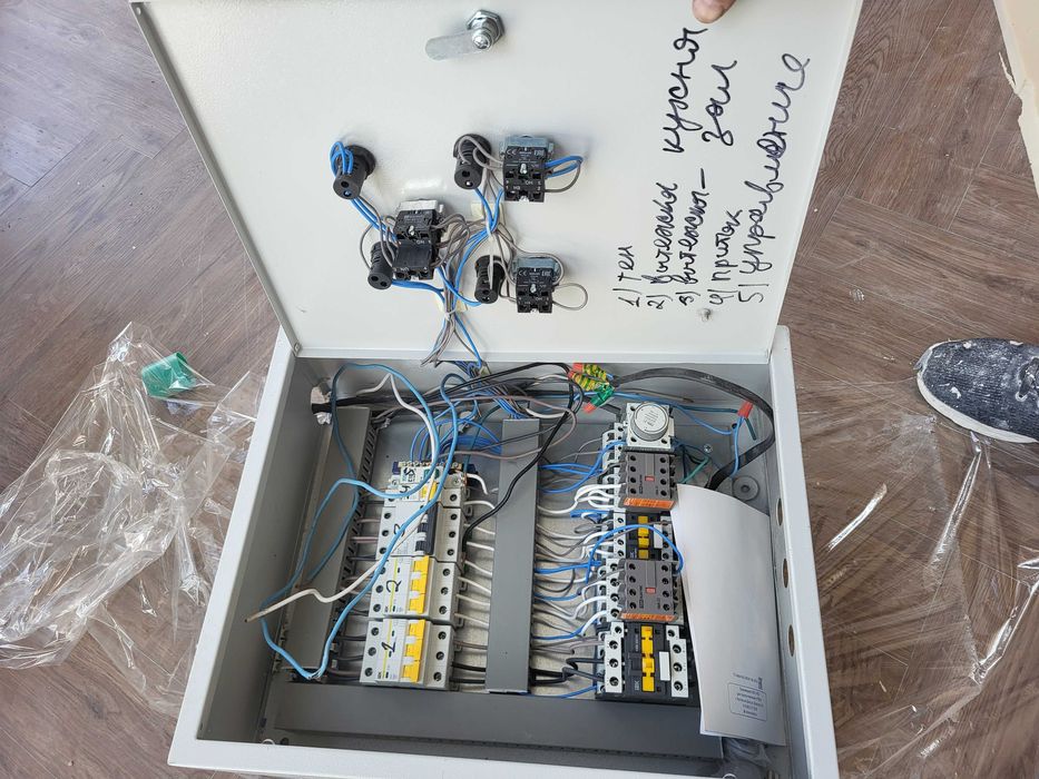 Щит с автоматикой для вентиляции в сборе