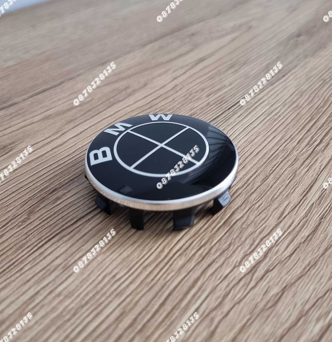 Капачки за джанти на БМВ / BMW 56мм Чисто черни (Full Black)