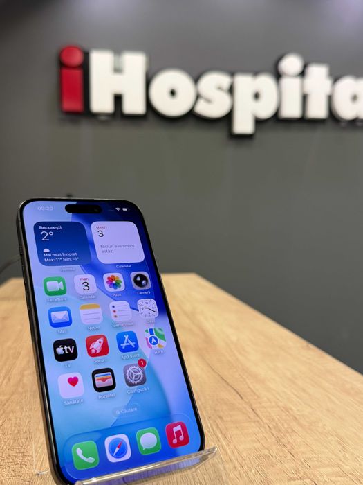 iPhone 15 Pro Black Titanium Negru 512GB, 89% Baterie #7039