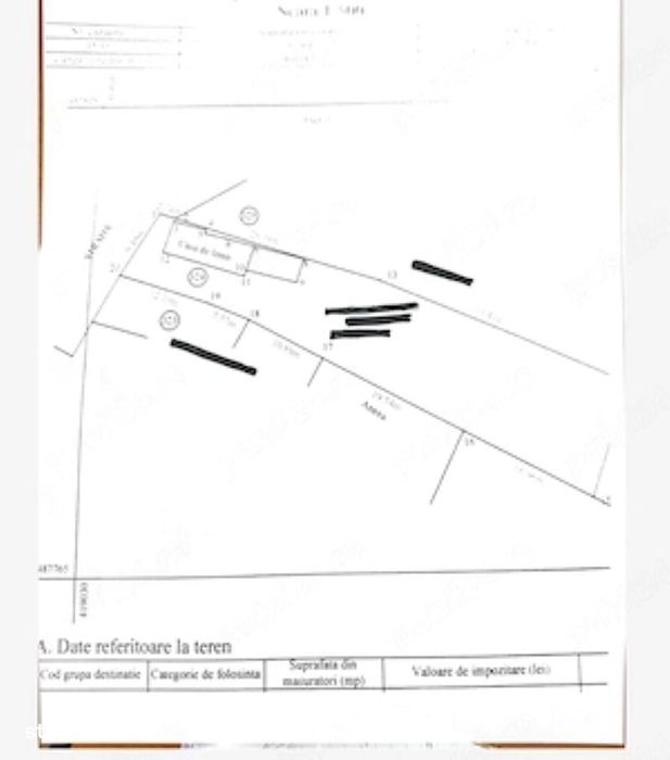 Vand 765 mp teren cu constructie in Toparcea