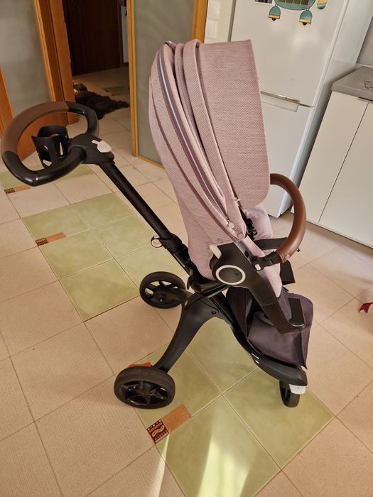 Stokke Xplory V6 lilac/black, brown leather