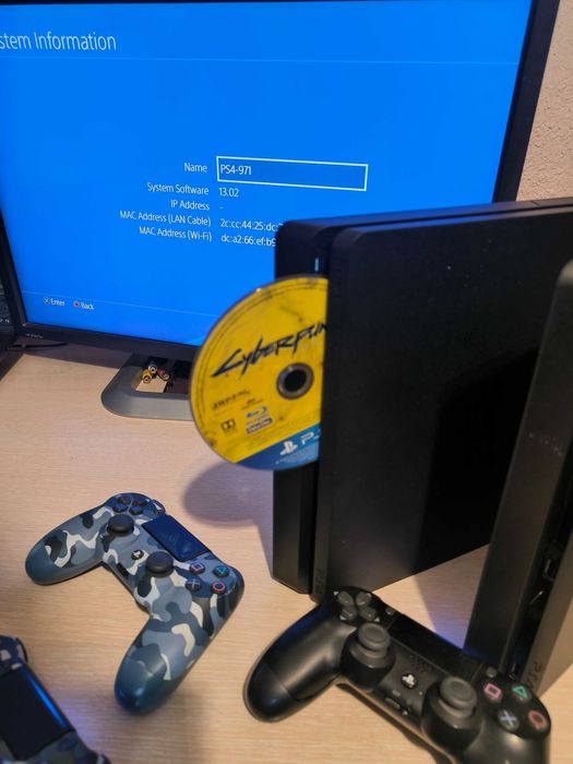 С ГАРАНЦИЯ 1Г Sony PlayStation 4 Slim SW PS4 1TB профилактиран 750 GB