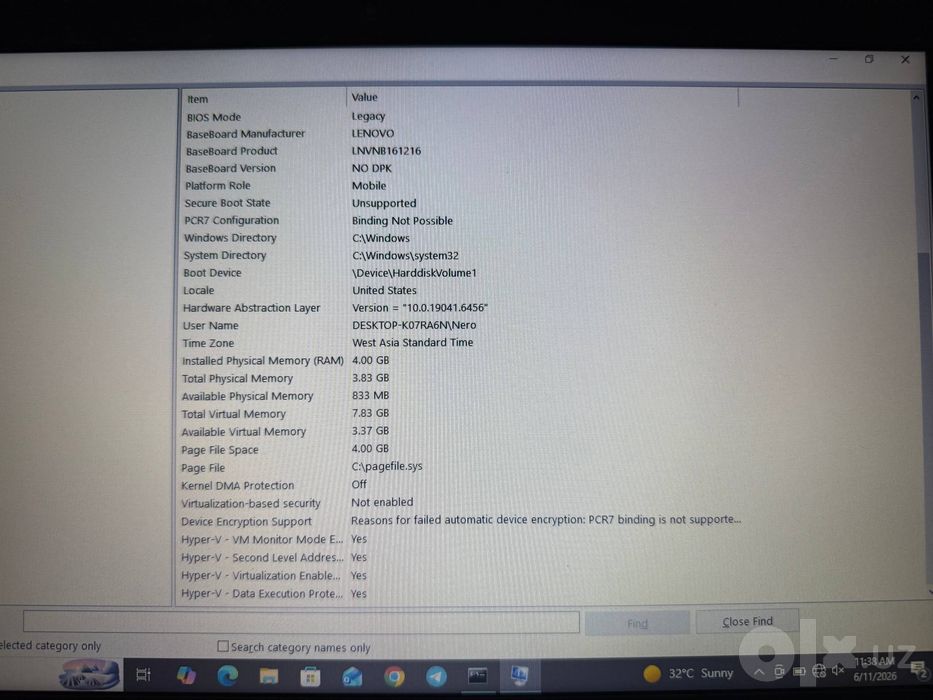 Lenovo IdeaPad 320-15IAP sotiladi