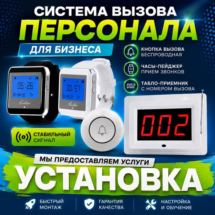 Кнопки часы табло для офицеантов