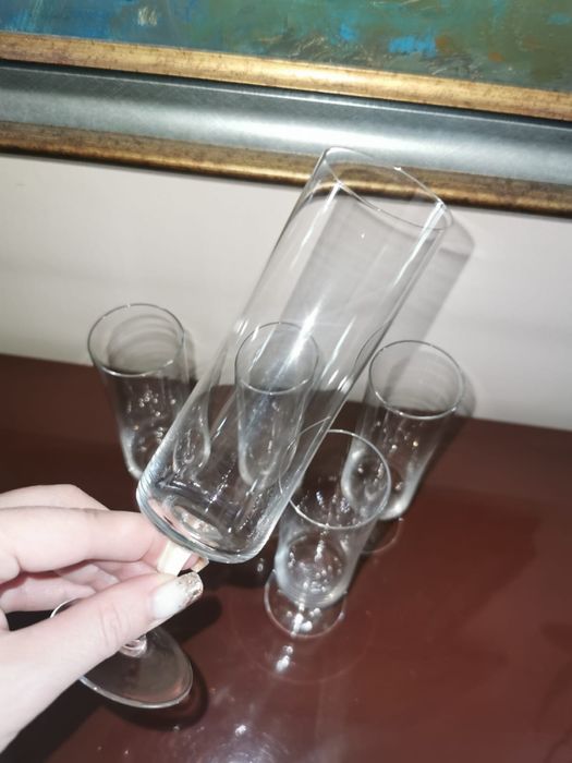 Кристални чаши за шампанско, кристални флейти 70 те години супер яки !