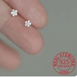 Cercei argint placat cu aur noi