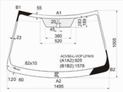 Стекло лобовое Toyota Camry