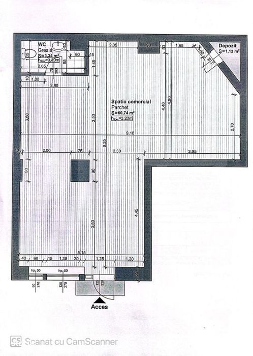 Spatiu comercial, 65 mp, zona Andrei Muresanu