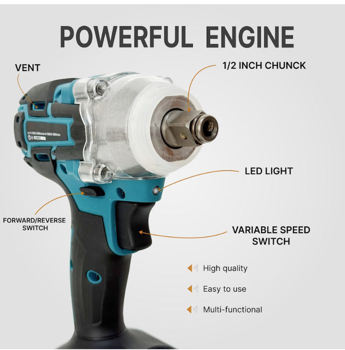 Bormasina electrica cu impact doua baterii 48v