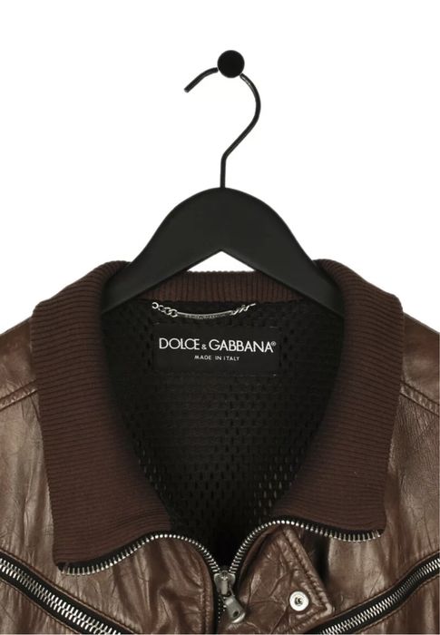 Geaca de piele Dolce & Gabbana ORIGINALA, Autentica Maro