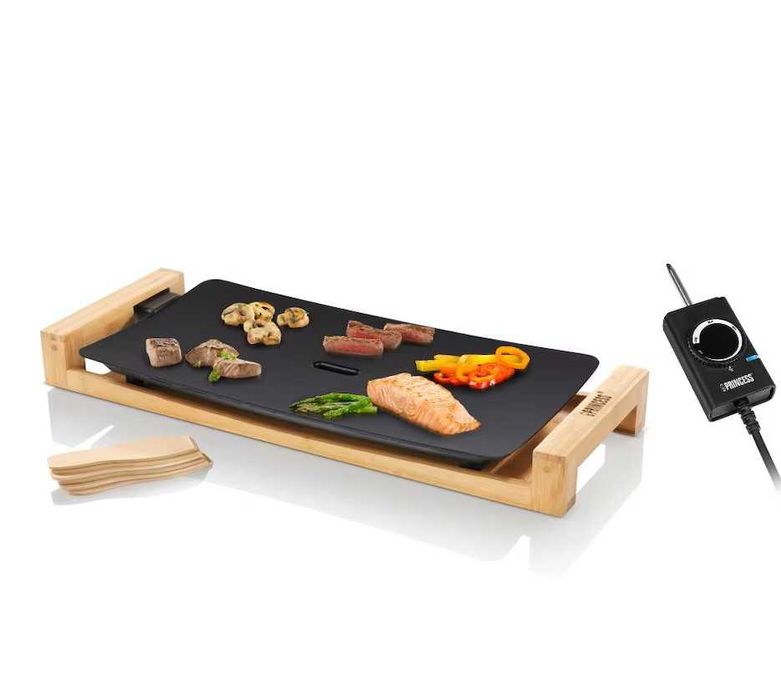 Грил плоча Princess Table Grill с бамбукова основа
