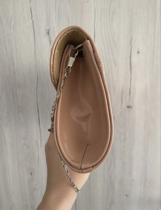 Plic elegant nude piele naturala lacuita