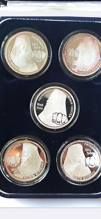 Colecție completă monede argint – Patriarhii Bisericii Ortodoxe Române