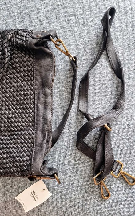 Geanta de dama piele naturala impletită. Made in Italy. Redusa 50%