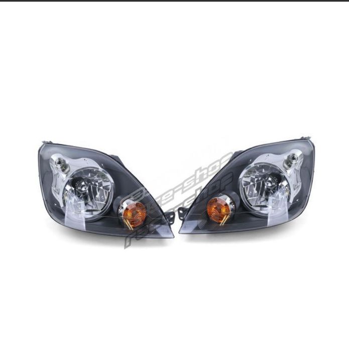 Faruri H4 negru cu motoraș pereche pentru ford fiesta JH JD 05-07