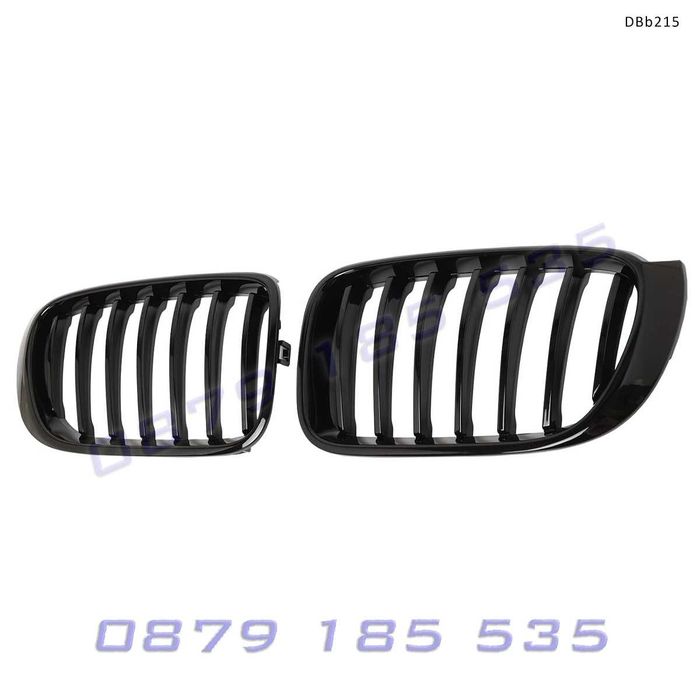 Единични бъбреци / предна тунинг решетка за BMW X3 F25 и X4 F26 2014-2016, черни – DBb215 предни решетки бмв х3 ф25 х4 ф25