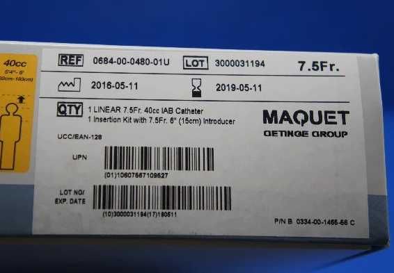 Новый Maquet LINEAR 7.5Fr. 40CC IAB Катетер для контрпульсации