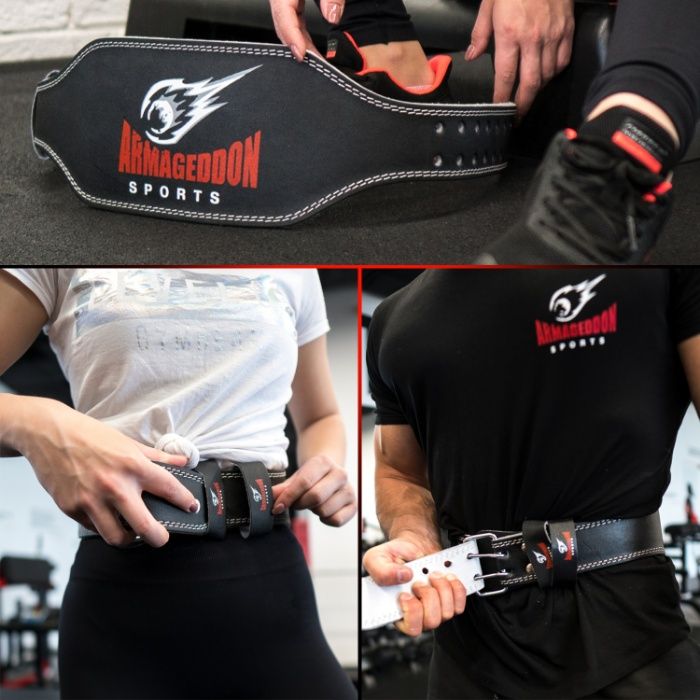 Кожен фитнес колан за кръст 15 см Armageddon Sports