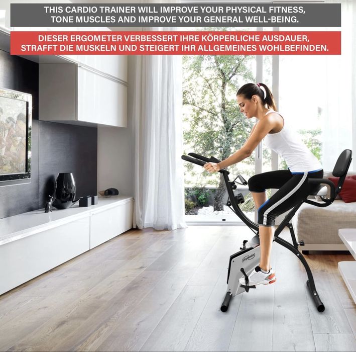 Сгъваем велоергометър Physionics® с LCD дисплей,