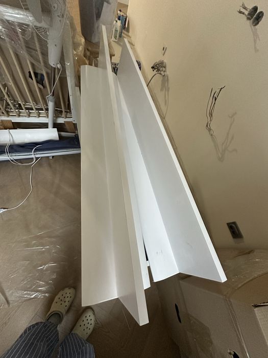 Навесные полки белые 2 шт