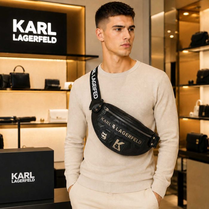 Мъжка чанта тип банан Karl Lagerfeld – 2 модерни модела