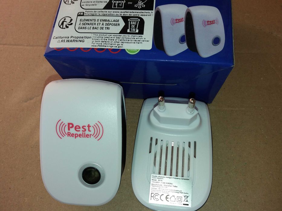 2 aparate ultrasunete  anti insecte gandaci tantari viespi respingerea dăunătorilor controlul insectelor și rozătoarelor în interior ideal pentru casă