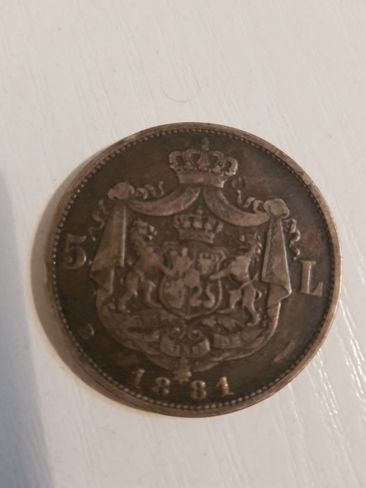 Moneda Carol 1 rege al României an 1881