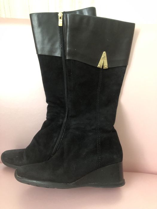 Зимние сапоги, размер 36-36. Замшевые, европейка