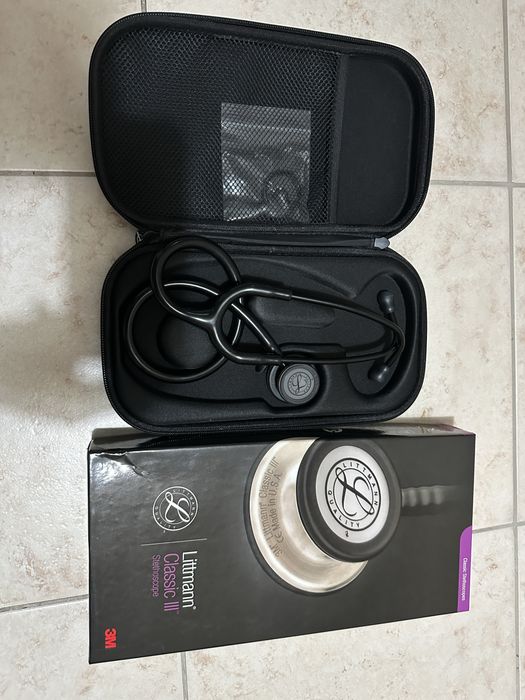 Pachet Stetoscop  Littman Clasic 3 negru cu borseta
