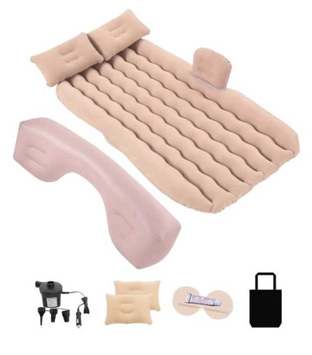 Надуваем матрак за кола 135x90см с помпа и възглавници авто легло за къмпинг