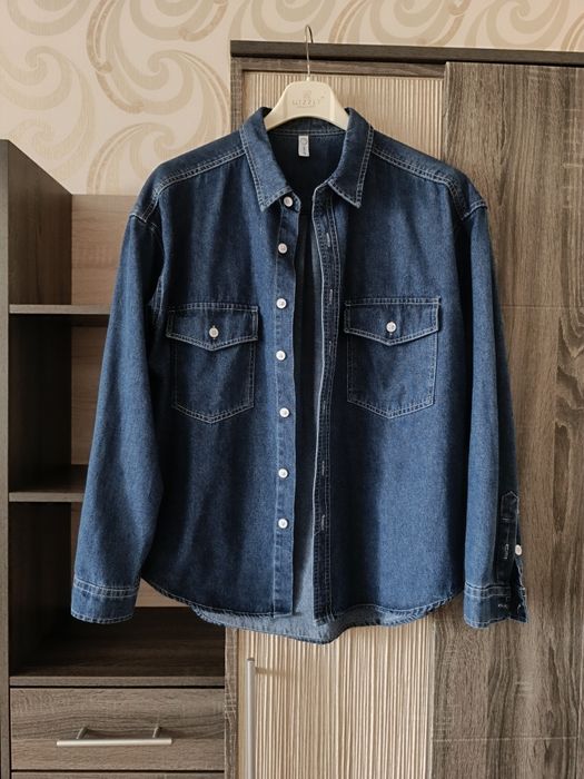 Джинсовая рубашка на мальчика подростка