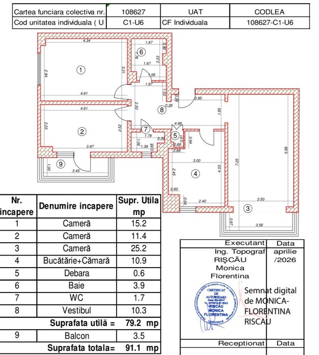 Apartament 3 camere,2 bai!