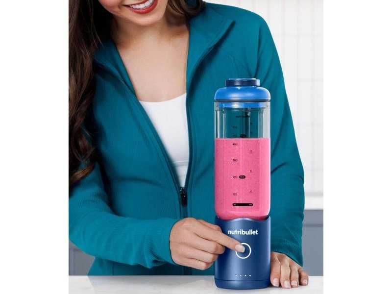 Компактен Преносим Блендер за Смутита и Напитки NutriBullet Flex NBP013BL 590 мл, Син