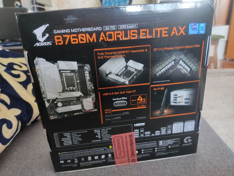 Gigabyte B760M Aorus Elite WiFi6E Gen5
