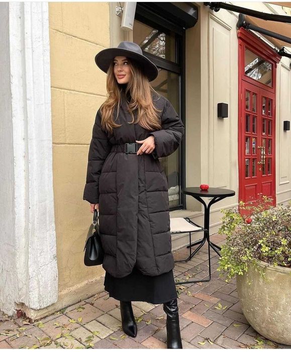 Пальто зимнее стеганное