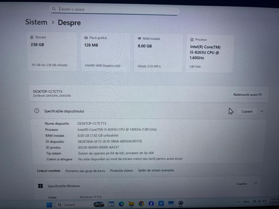 Asus zenbook 14 ux433fa